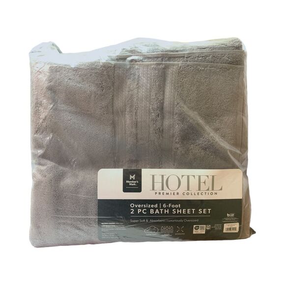 Zinc - Member's Mark Hotel Premier Collection Oversized 6-Foot 2-Piece Bath Shee - Picture 2 of 2